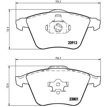 Слика на плочки BREMBO P 24 057 за Volvo C70 2 Convertible D5 - 180 коњи дизел