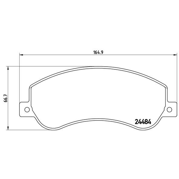 Слика на плочки BREMBO P 24 064 за Ford Transit BOX 2.2 TDCi [RWD] - 136 коњи дизел