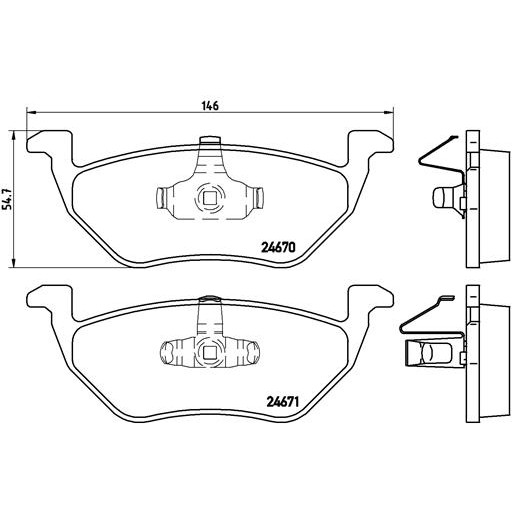 Слика на плочки BREMBO P 24 085 за Ford Maverick 3.0 V6 24V - 203 коњи бензин