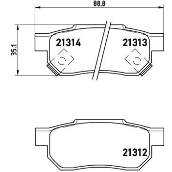 Слика на плочки BREMBO P 28 017 за Honda Civic 4 Saloon (ED) 1.5 - 101 коњи бензин