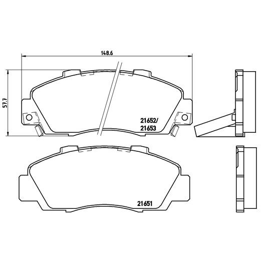 Слика на плочки BREMBO P 28 026 за Honda Accord 4 Aerodeck (CB) 2.2 i 16V (CB8) - 147 коњи бензин