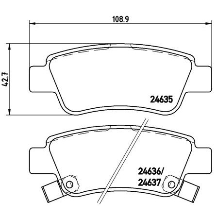 Слика на плочки BREMBO P 28 046 за Honda CR-V 4 1.6 i-DTEC 4WD - 160 коњи дизел