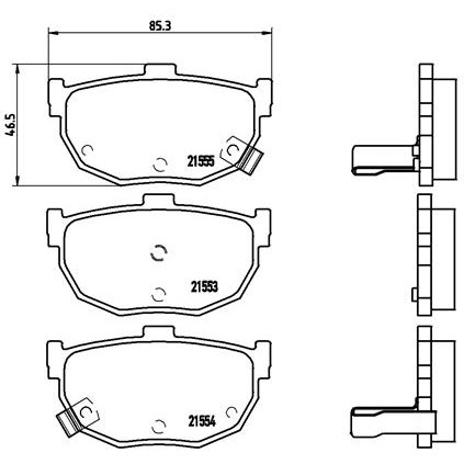 Слика на плочки BREMBO P 30 003 за Hyundai Elantra 2 Estate (J-2) 1.6 i - 90 коњи бензин