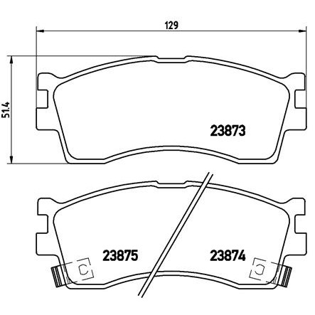 Слика на плочки BREMBO P 30 016 за Kia Mentor Hatchback (FA) 1.5 i - 80 коњи бензин