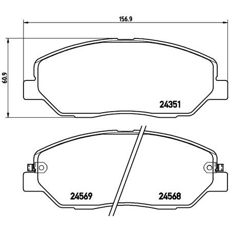 Слика на плочки BREMBO P 30 036 за Kia Sorento (XM) 2.4 CVVT - 192 коњи бензин