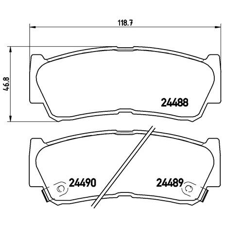 Слика на плочки BREMBO P 30 037 за Hyundai H-1 BOX 2.5 CRDi - 110 коњи дизел