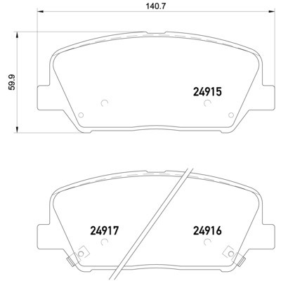 Слика на плочки BREMBO P 30 065 за Hyundai i30 Coupe 1.6 GDI - 135 коњи бензин