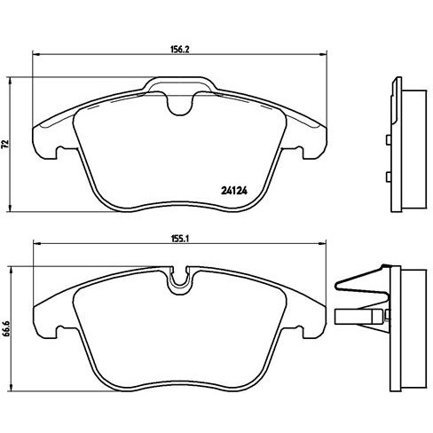 Слика на плочки BREMBO P 36 022 за Jaguar S-Type Saloon (CCX) 3.0 - 234 коњи бензин