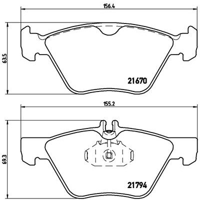 Слика на плочки BREMBO P 50 026 за Mercedes E-class Estate (s210) E 320 T (210.265) - 224 коњи бензин