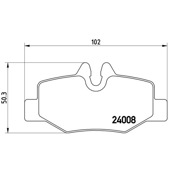 Слика на плочки BREMBO P 50 051 за Mercedes Vito BUS (w639) 123 - 224 коњи бензин