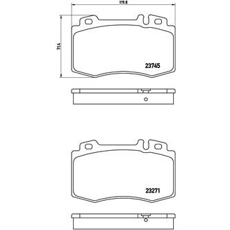 Слика на плочки BREMBO P 50 053 за Mercedes CLK (c209) 350 (209.356) - 272 коњи бензин