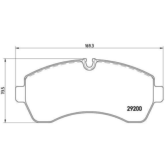 Слика на плочки BREMBO P 50 059 за Mercedes Sprinter 5-t Box (906) 511 CDI 4x4 (906.653, 906.6355, 906.657) - 109 коњи дизел