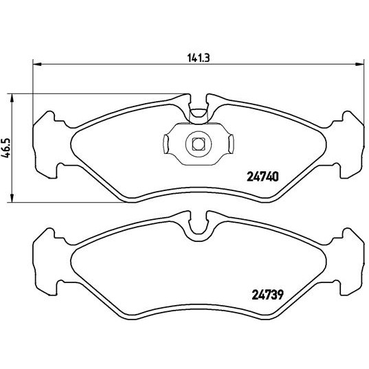 Слика на плочки BREMBO P 50 081 за Mercedes Sprinter 2-t Bus (901,902) 214 NGT - 129 коњи Бензин/Метан (CNG)