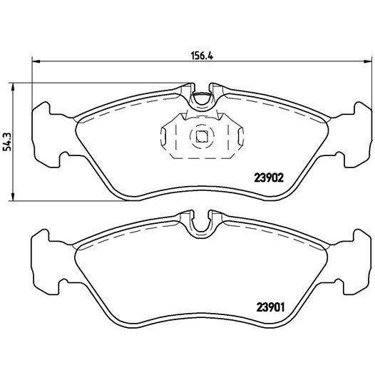 Слика на плочки BREMBO P 50 082 за Mercedes Sprinter 3-t Box (903) 316 CDI - 156 коњи дизел