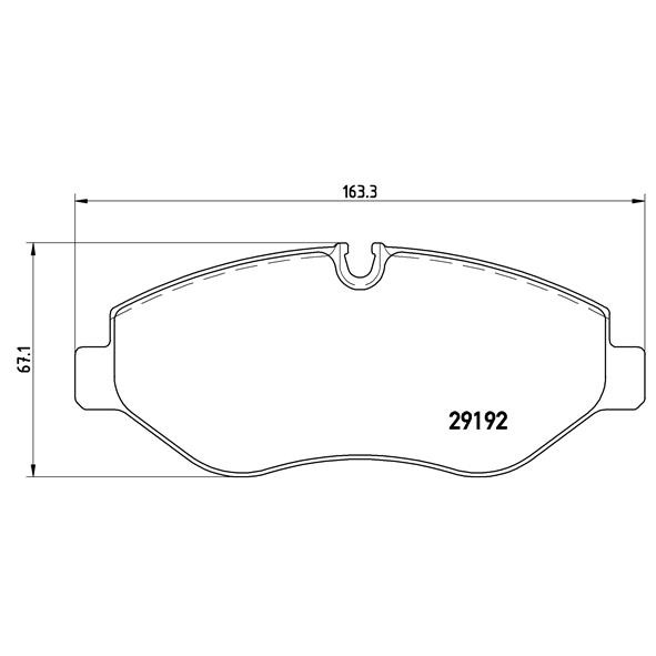 Слика на плочки BREMBO P 50 085 за Mercedes Vito BUS (w639) 123 - 224 коњи бензин