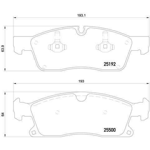 Слика на плочки BREMBO P 50 109 за Mercedes ML-class (w166) ML 350 4-matic (166.057) - 306 коњи бензин