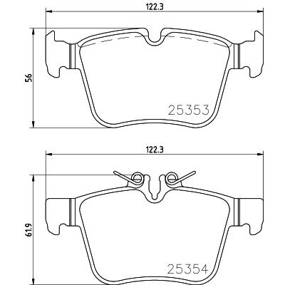 Слика на плочки BREMBO P 50 122 за Mercedes C-Class Coupe (C205) C 300 (205.348) - 245 коњи бензин