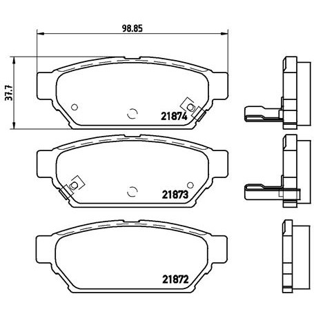 Слика на плочки BREMBO P 54 016 за Mitsubishi Carisma Saloon (DA) 1.6 (DA1A) - 90 коњи бензин