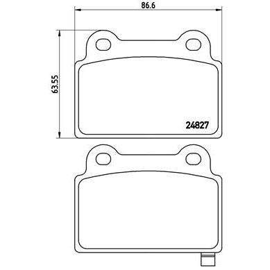 Слика на плочки BREMBO P 54 052 за Mitsubishi Lancer Ex Saloon (CY-ZA) EVO (CZ4A) - 295 коњи бензин