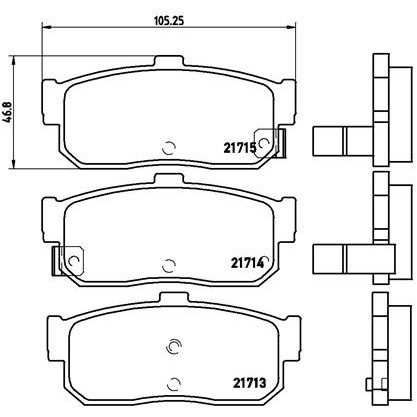 Слика на плочки BREMBO P 56 029 за Nissan 100NX (B13) 2.0 - 150 коњи бензин