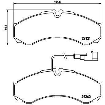 Слика на плочки BREMBO P 56 069 за камион Iveco Daily 1 Box 40-10 4x4 (15214104, 15214111, 15214117, 15215111) - 103 коњи дизел