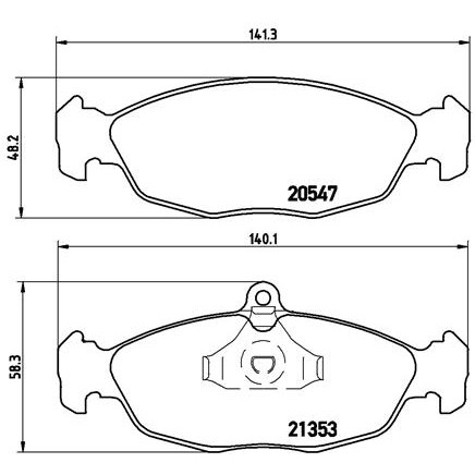 Слика на плочки BREMBO P 59 011 за Opel Astra F Estate 1.6 Si - 101 коњи бензин