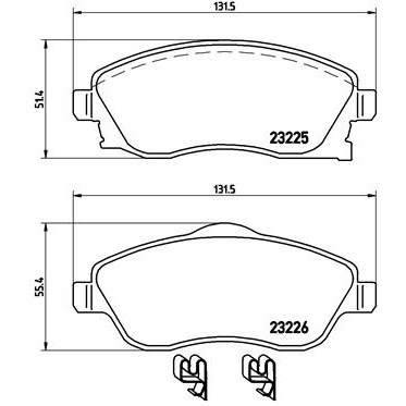 Слика на плочки BREMBO P 59 036 за Opel Combo Tour 1.6 - 87 коњи бензин