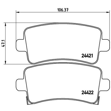 Слика на плочки BREMBO P 59 059 за Opel Insignia Hatchback 2.0 CDTI - 170 коњи дизел