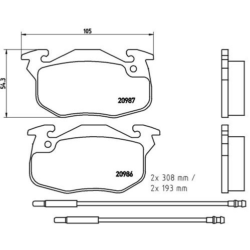 Слика на плочки BREMBO P 61 044 за Citroen Saxo S0,S1 1.0 X - 50 коњи бензин