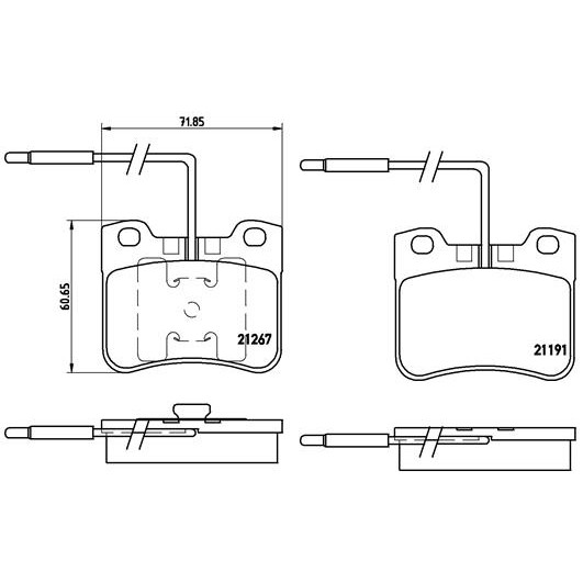 Слика на плочки BREMBO P 61 047 за Citroen AX Hatchback ZA 1.3 Sport - 95 коњи бензин