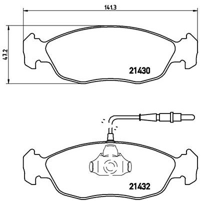 Слика на плочки BREMBO P 61 054 за Peugeot 306 Saloon 1.4 SL - 75 коњи бензин