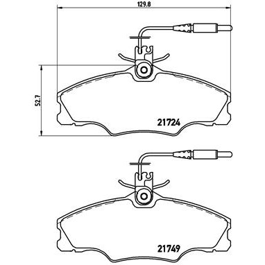 Слика на плочки BREMBO P 61 056 за Peugeot 406 Saloon 1.9 D - 75 коњи дизел