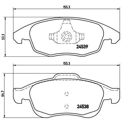 Слика на плочки BREMBO P 61 083 за Citroen C4 Grand Picasso UA 1.6 HDi 110 - 112 коњи дизел