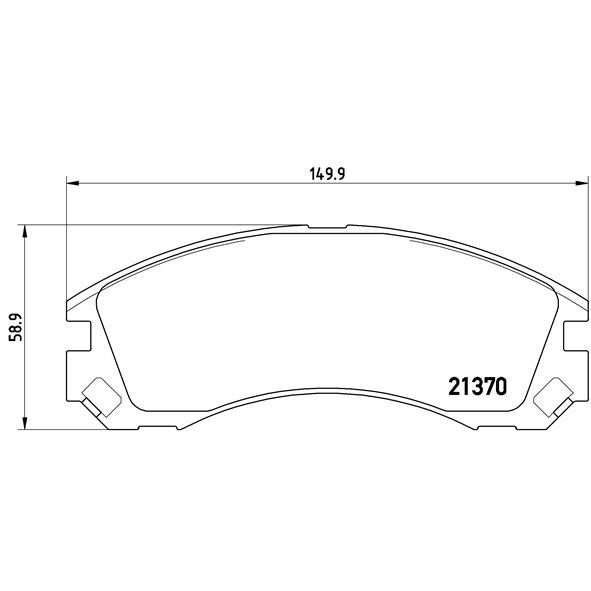 Слика на плочки BREMBO P 61 089 за Mitsubishi Outlander (CW) 2.4 4WD - 170 коњи бензин