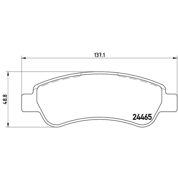 Слика на плочки BREMBO P 61 091 за Fiat Ducato BOX 250 115 Multijet 2,0 D - 116 коњи дизел