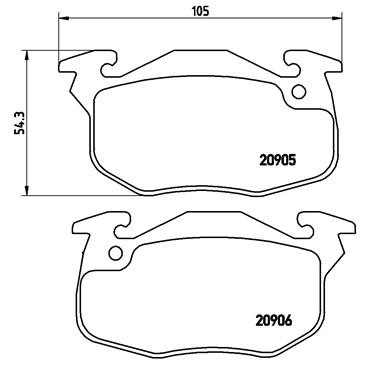 Слика на плочки BREMBO P 61 097 за Citroen Saxo S0,S1 1.0 X - 45 коњи бензин