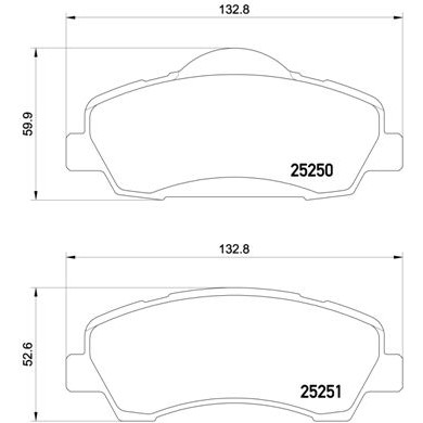 Слика на плочки BREMBO P 61 113 за Peugeot 308 SW (T9) 1.5 BlueHDi 130 - 131 коњи дизел