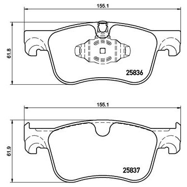 Слика на плочки BREMBO P 61 116 за Citroen C4 Grand Picasso 2 1.2 THP 130 - 130 коњи бензин