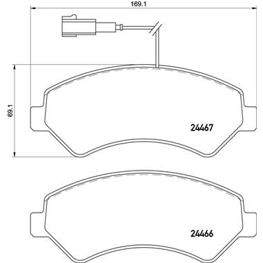 Слика на плочки BREMBO P 61 118 за Citroen Relay VAN 2.2 HDi 110 - 110 коњи дизел