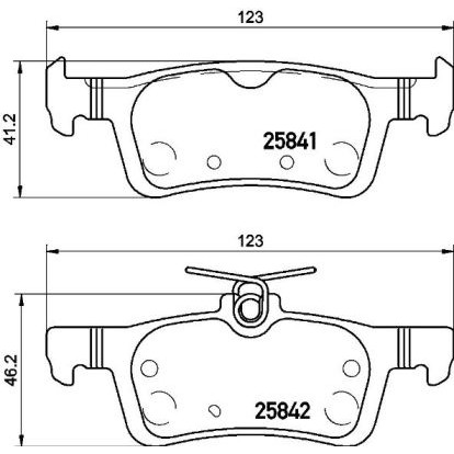 Слика на плочки BREMBO P 61 121 за Peugeot 308 (T9) 1.6 HDi 100 - 99 коњи дизел