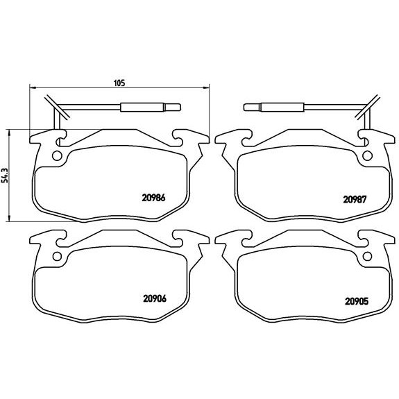 Слика на плочки BREMBO P 68 010 за Peugeot 205 (741A,C) 1.1 - 49 коњи бензин