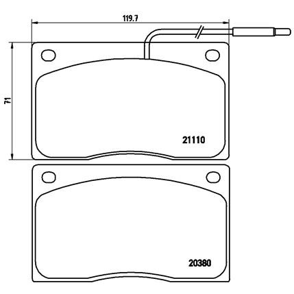 Слика на плочки BREMBO P 68 012 за Renault Master Bus (T) 28-35 2.5 D - 75 коњи дизел