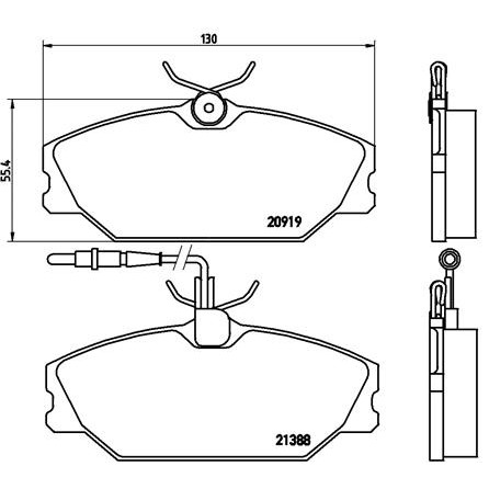 Слика на плочки BREMBO P 68 014 за Renault Laguna (B56,556) 1.8 (B56A/B) - 90 коњи бензин