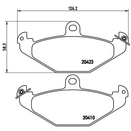 Слика на плочки BREMBO P 68 017 за  Renault Espace 3 (JE0) 2.0 (JE0A) - 114 коњи бензин