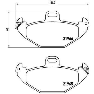 Слика на плочки BREMBO P 68 021 за Renault Laguna Nevada (K56) 1.8 (K56S/T/0) - 90 коњи бензин