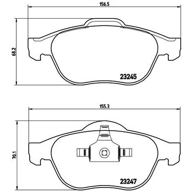 Слика на плочки BREMBO P 68 030 за Renault Laguna 2 Grandtour (KG0-1) 1.6 Bifuel - 107 коњи Бензин/Автогаз (LPG)