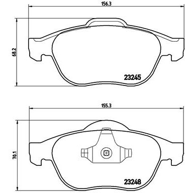 Слика на плочки BREMBO P 68 032 за Renault Espace 4 (JK0) 3.5 V6 (JK00, JK0F, JK0P, JK0S, JK0W) - 241 коњи бензин