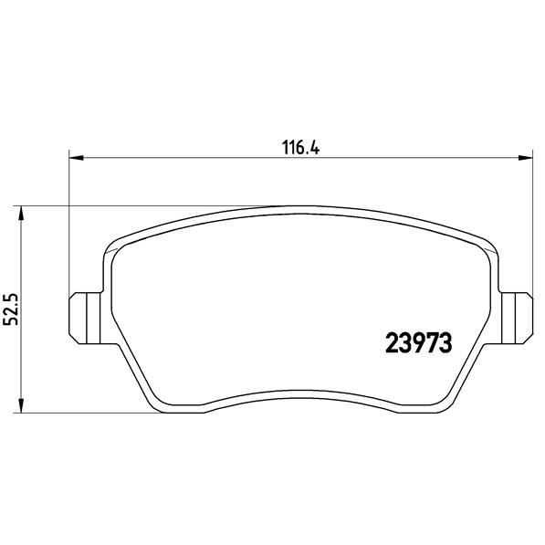 Слика на плочки BREMBO P 68 033 за Mercedes Citan Panel Van (415) 108 CDI (415.601, 415.603) - 75 коњи дизел