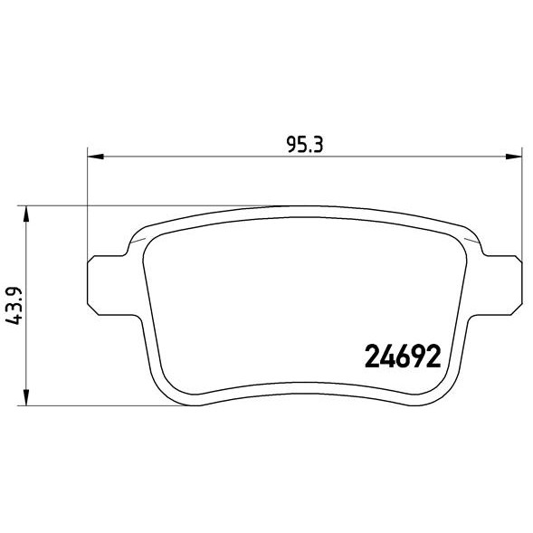 Слика на плочки BREMBO P 68 043 за Renault Kangoo Be Bop (KW0-1) 1.5 dCi - 110 коњи дизел