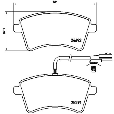 Слика на плочки BREMBO P 68 058 за Renault Kangoo Be Bop (KW0-1) 1.6 (KW0D) - 106 коњи бензин